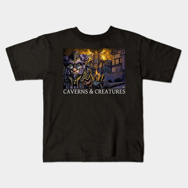 Caverns & Creatures: Fireball Kids T-Shirt by robertbevan